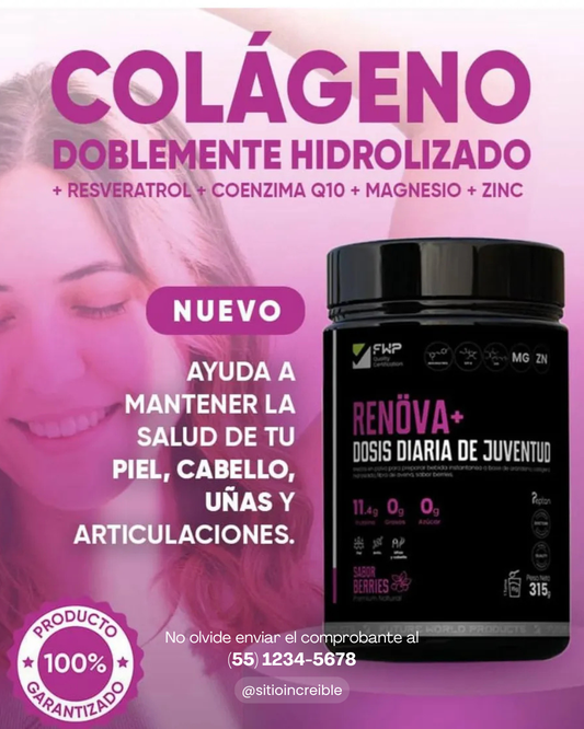 COLAGENO RENÖVA DOBLEMENTE HIDROLIZADO